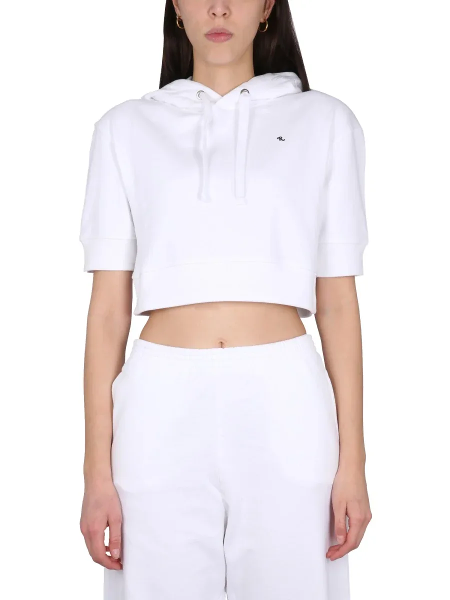 Logo-Embroidered Cotton Sweatshirt by Raf Simons