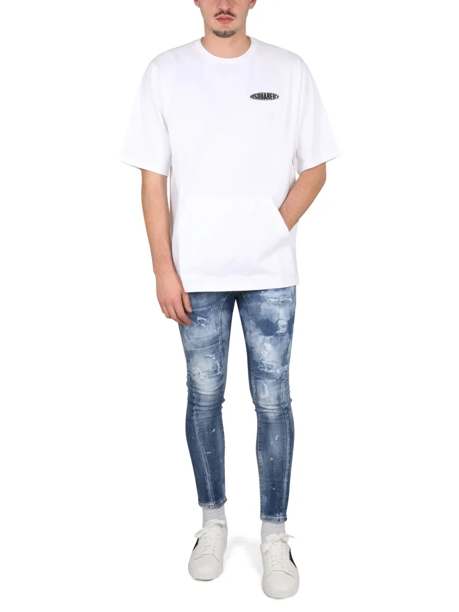 Surf Board Skater Logo T-Shirt by Dsquared2