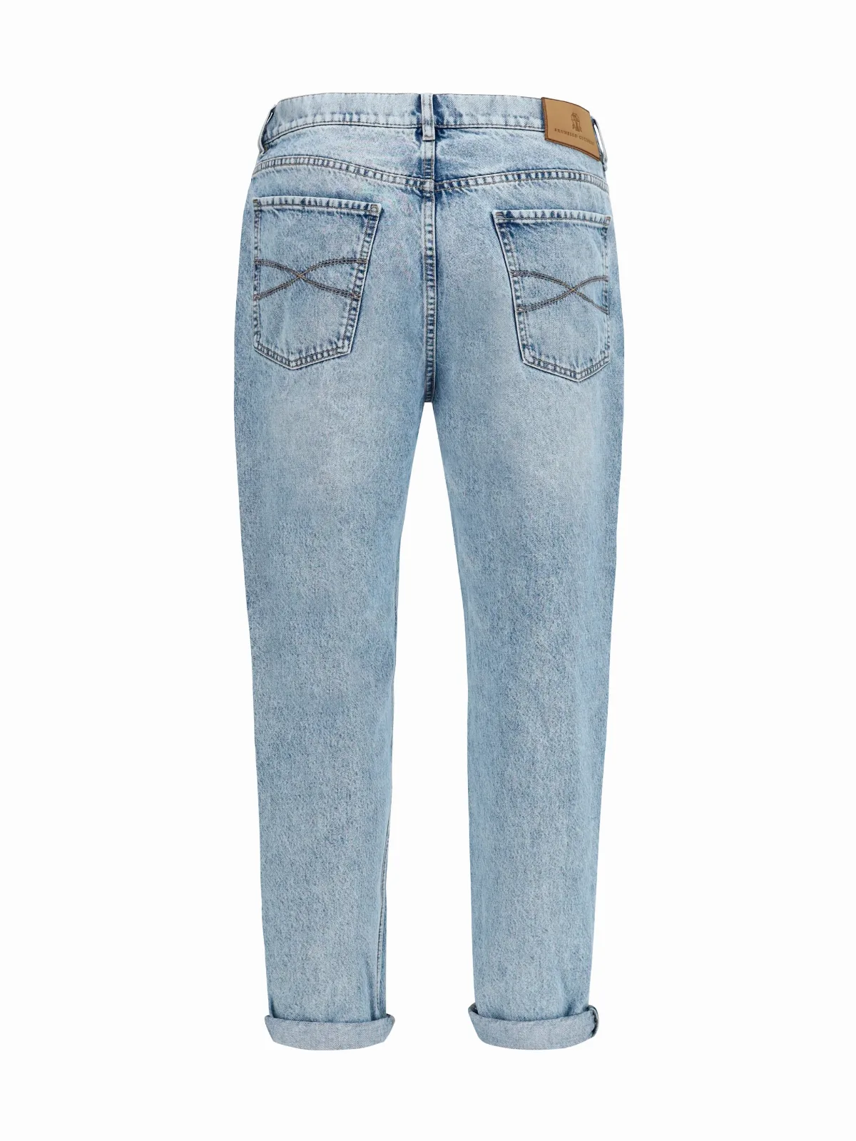 Straight-Leg Turn-Up Denim Jeans by BRUNELLO CUCINELLI