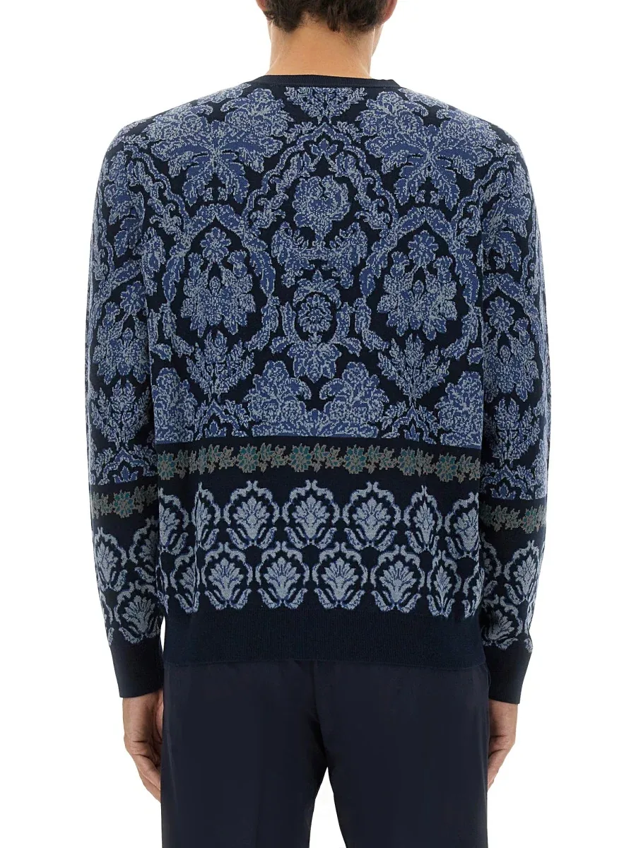 Cotton Jacquard Knit Sweater by ETRO