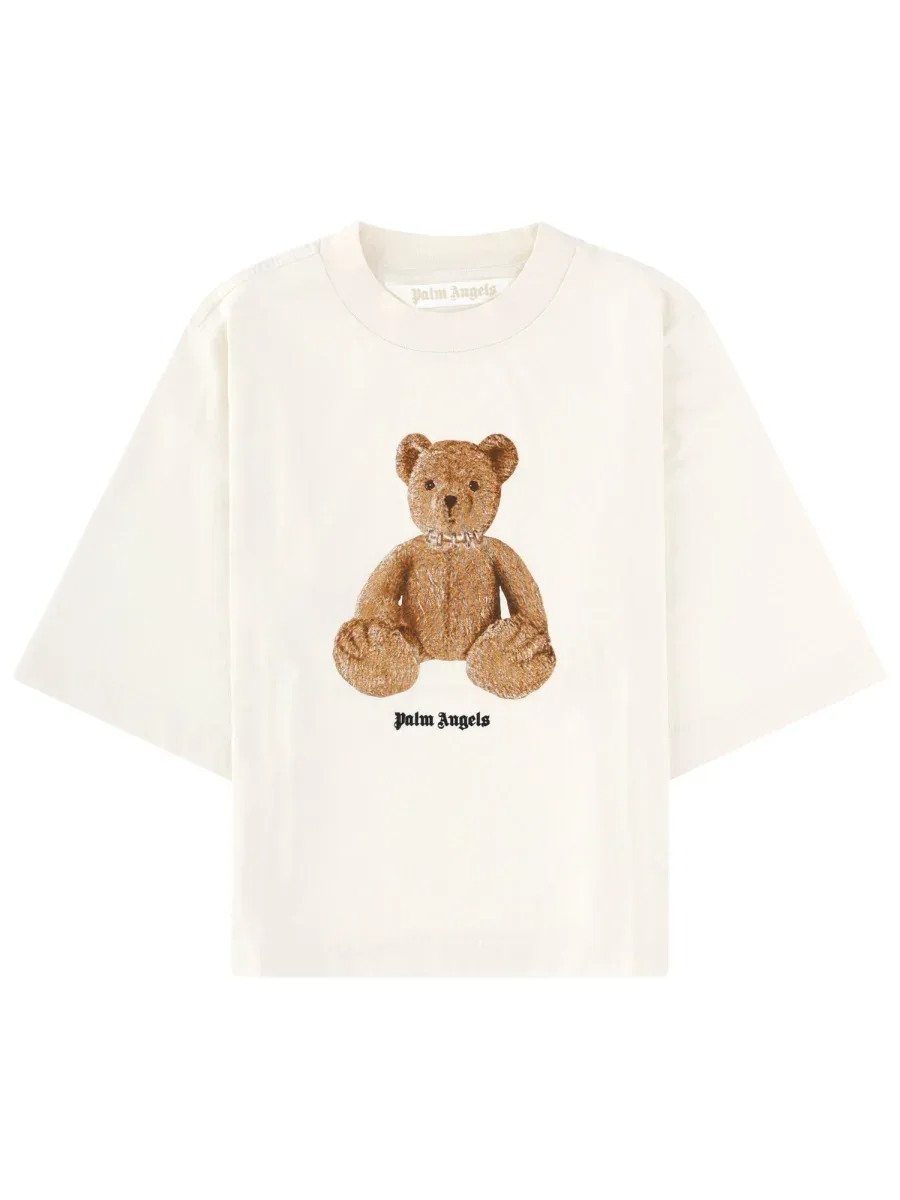 Bear-Motif Cotton T-Shirt by Palm Angels
