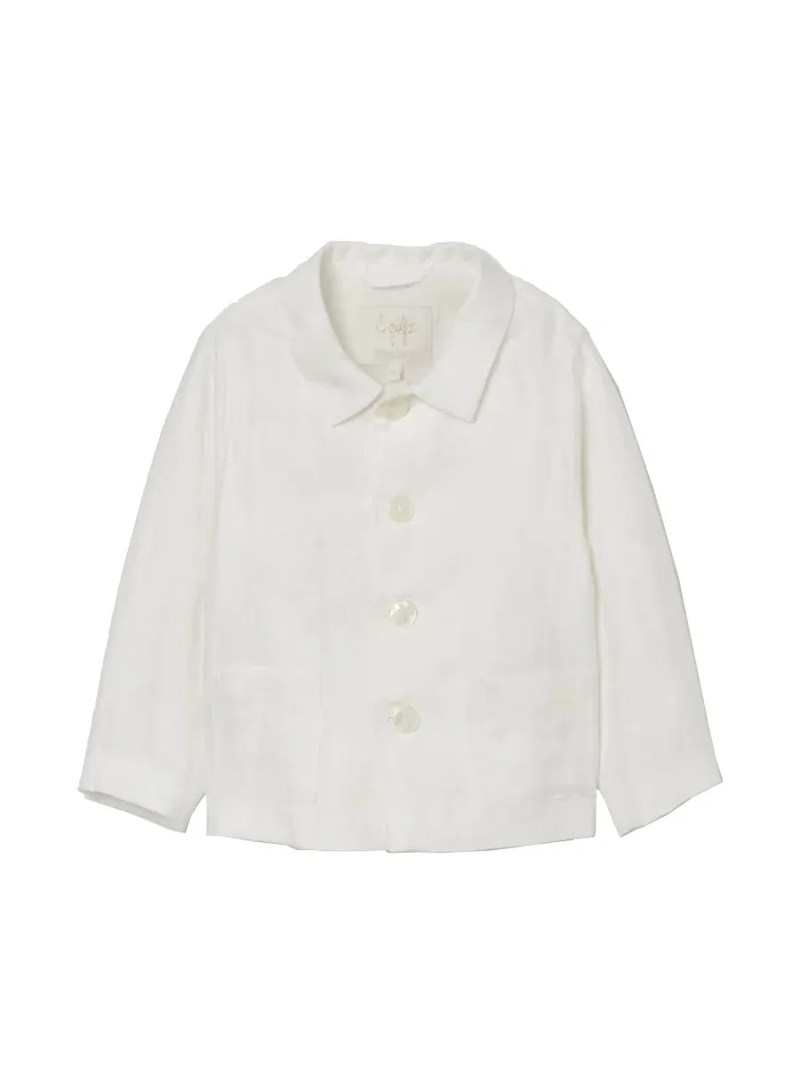 Linen Blend Blazer by Il Gufo