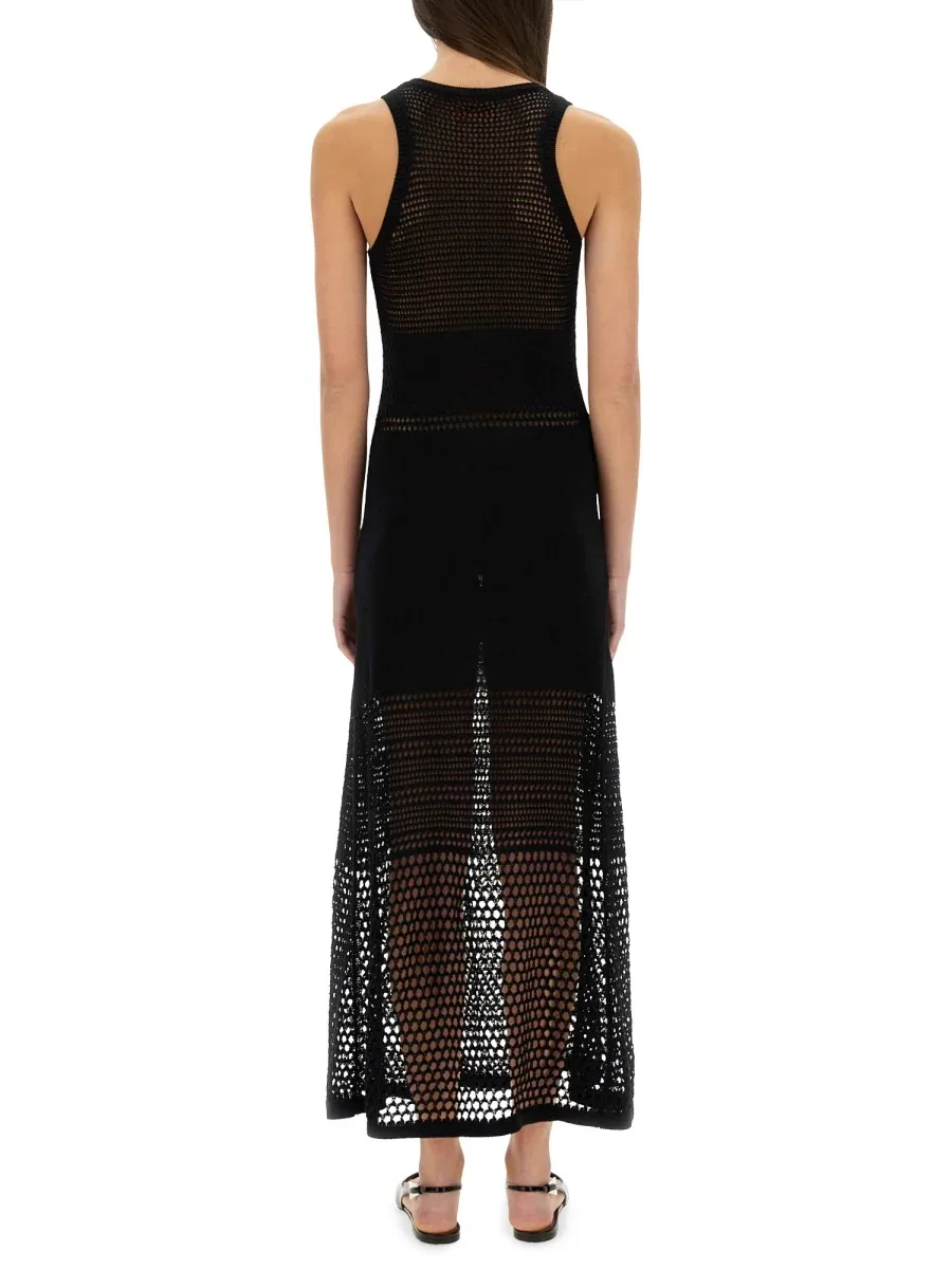 Mesh with Logo Blouse by Moschino