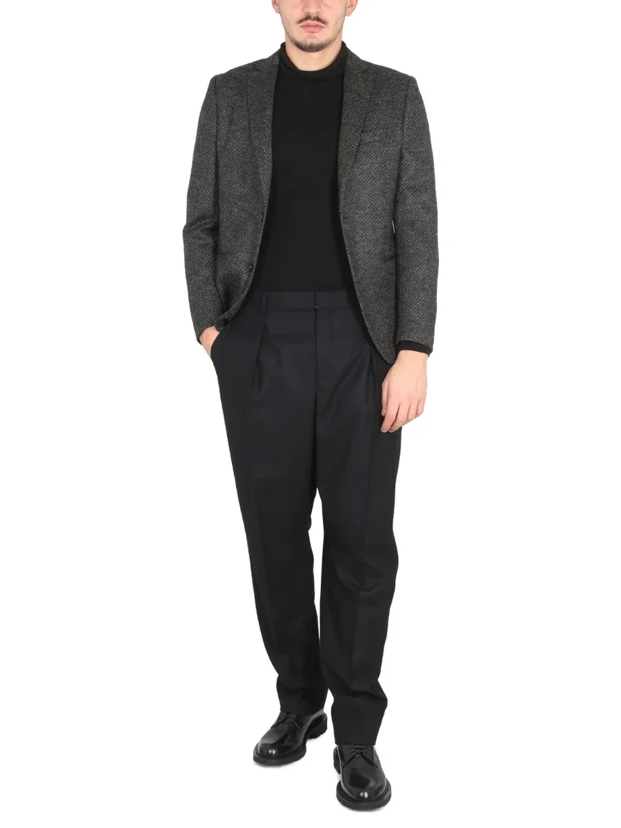 Single-Breasted Notched Lapel Blazer by Tonello