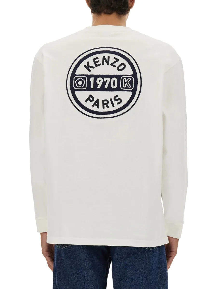 Long-Sleeved Cotton T-Shirt by Kenzo