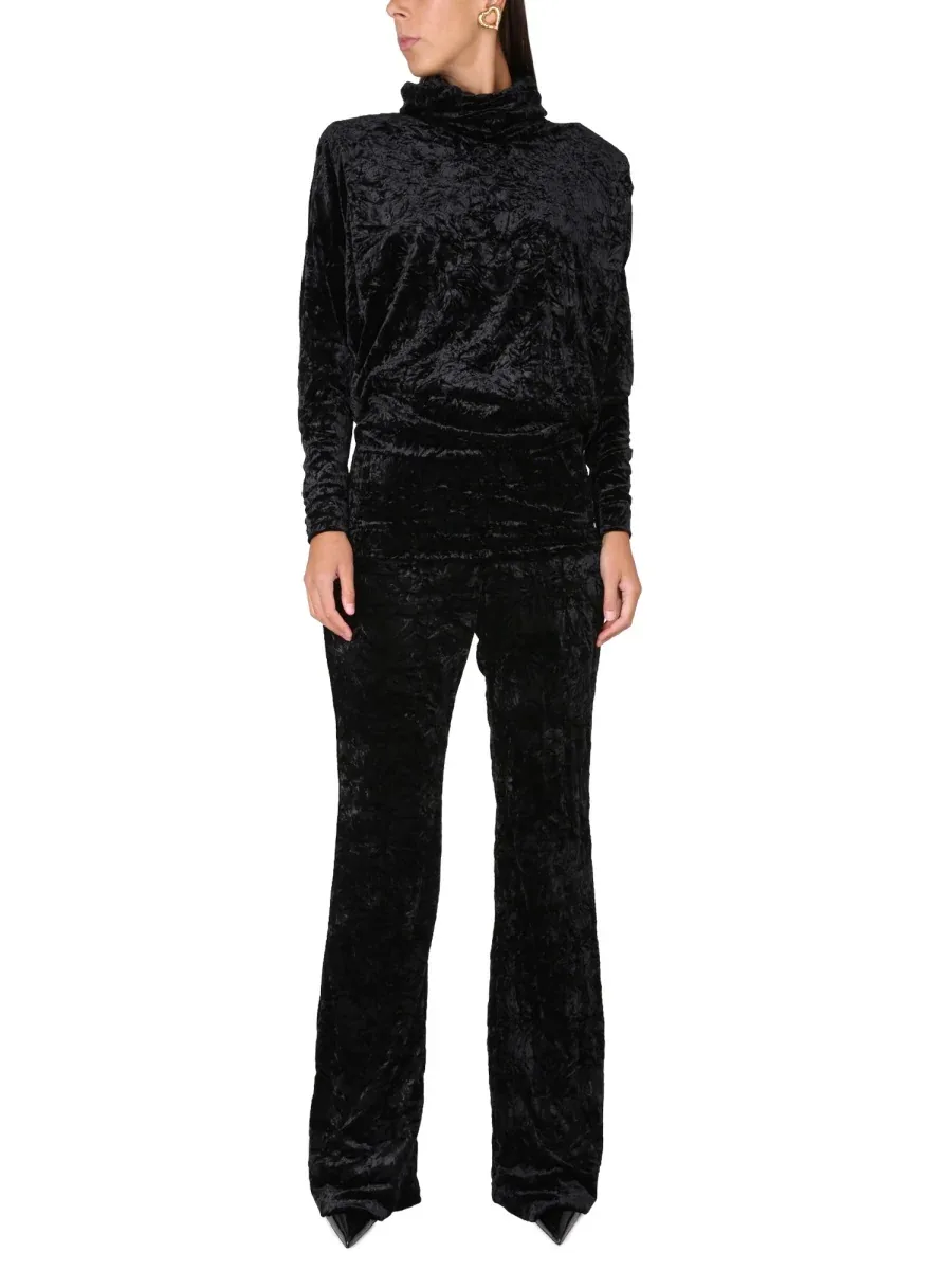 Wide-Leg Polyester Trousers by Saint Laurent