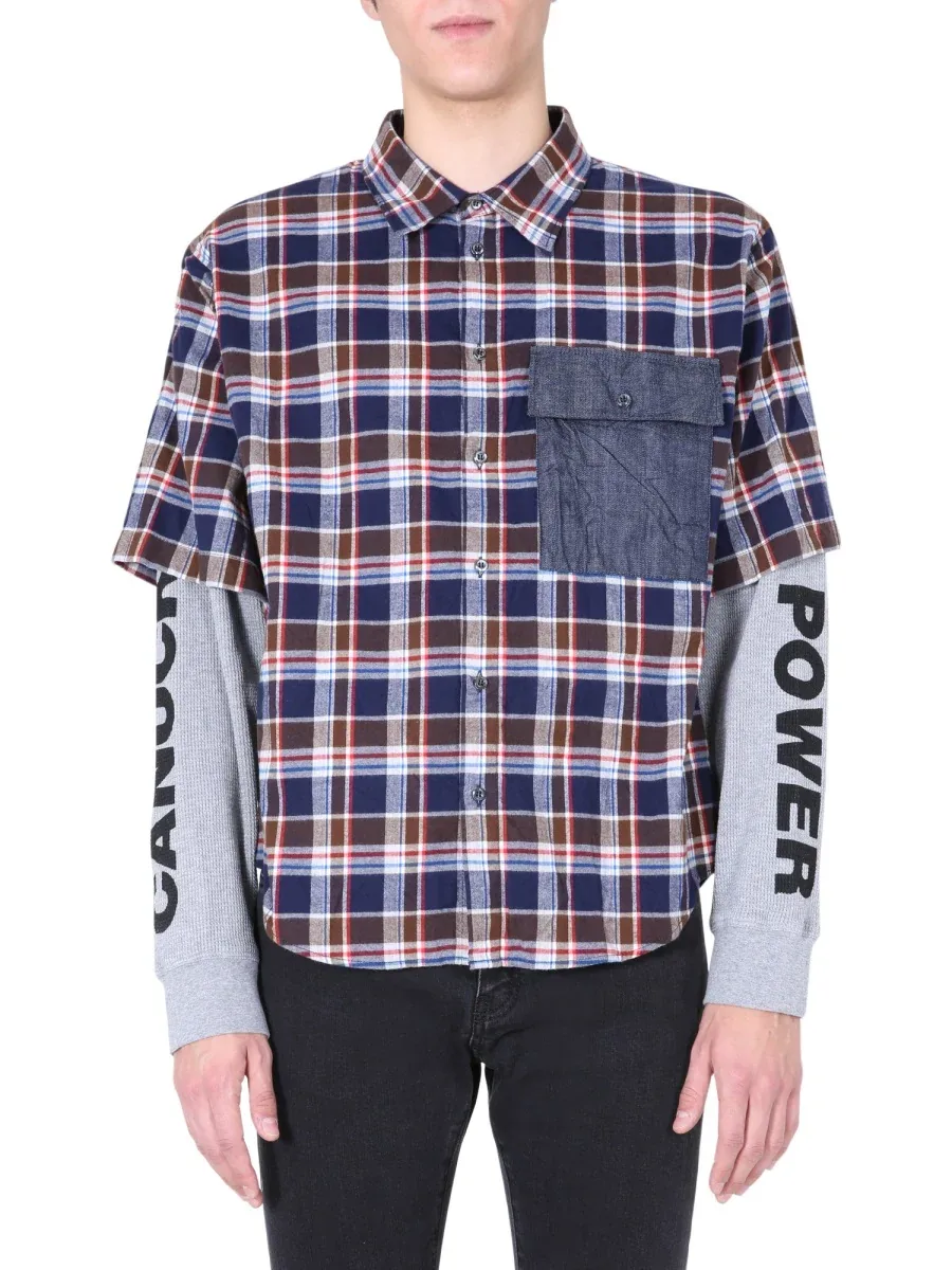 Double Sleeve Cotton Shirt by Dsquared2