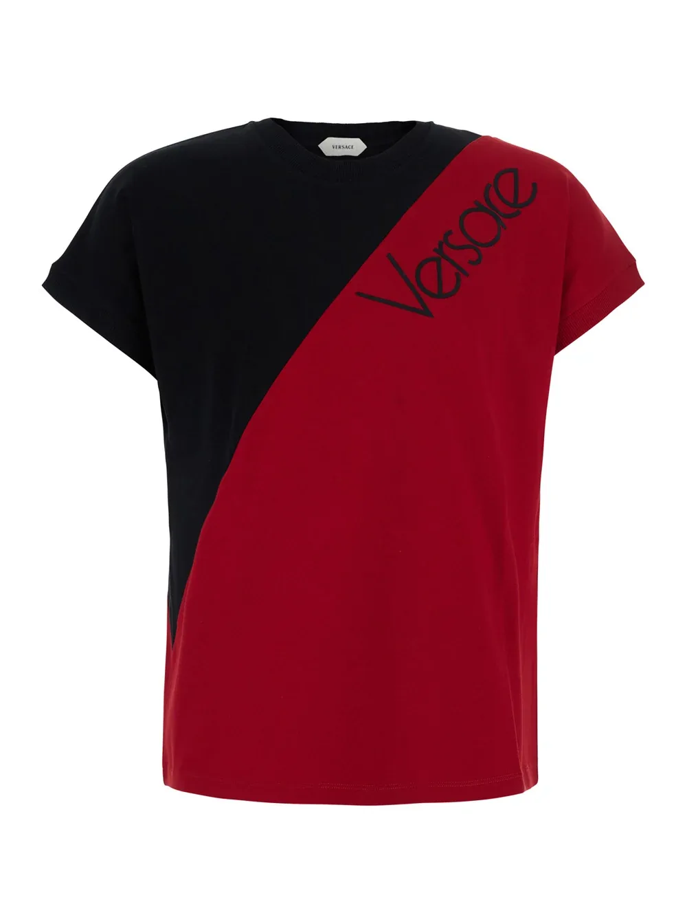 Colour-Block Logo T-Shirt by Versace