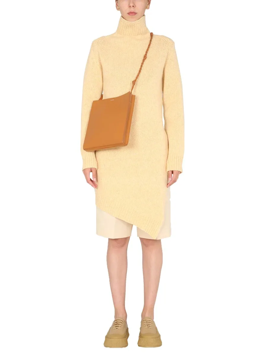 Long Asymmetric Wool Sweater by Jil Sander