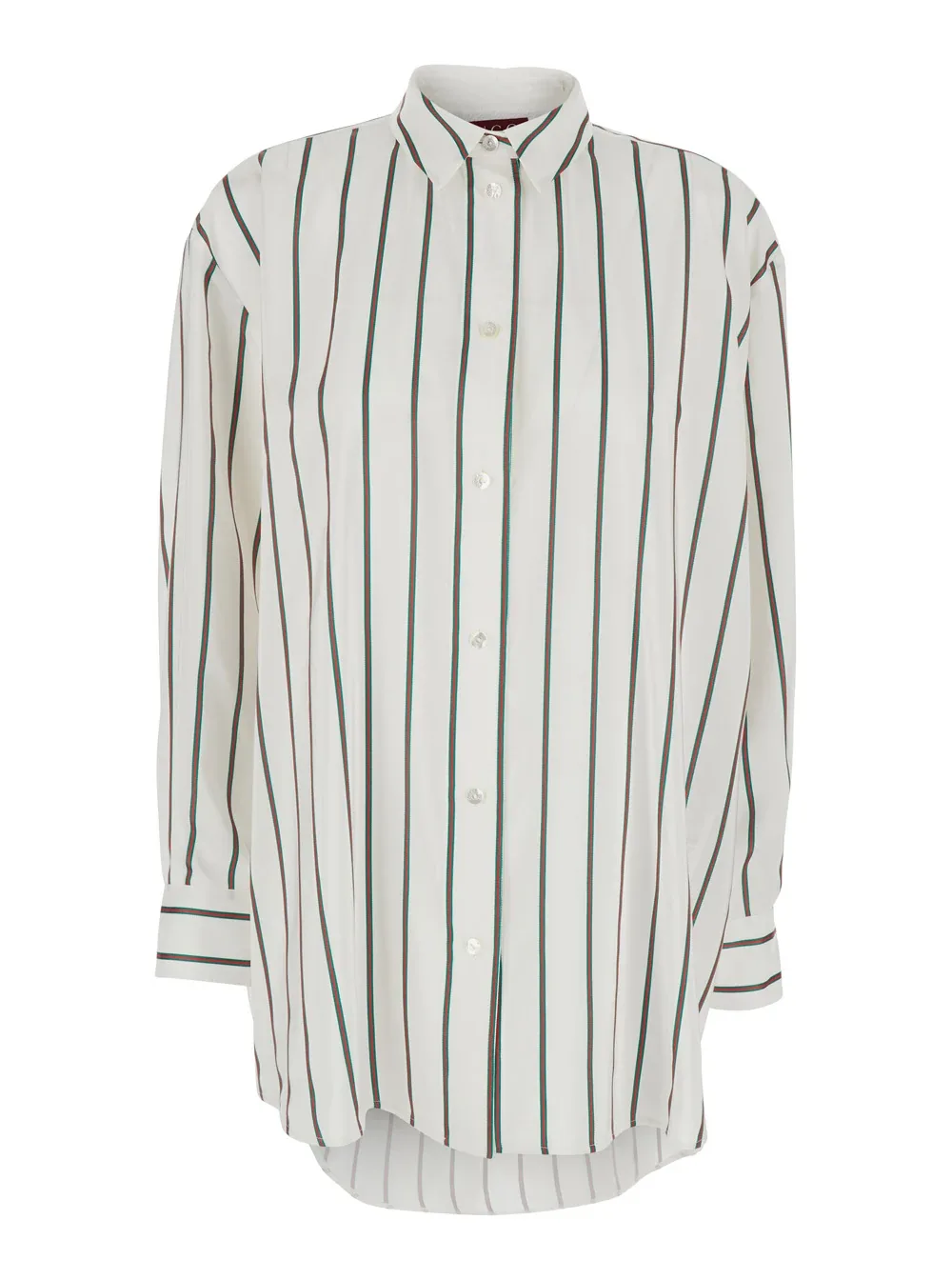 Silk Jacquard Web Striped Shirt by Gucci