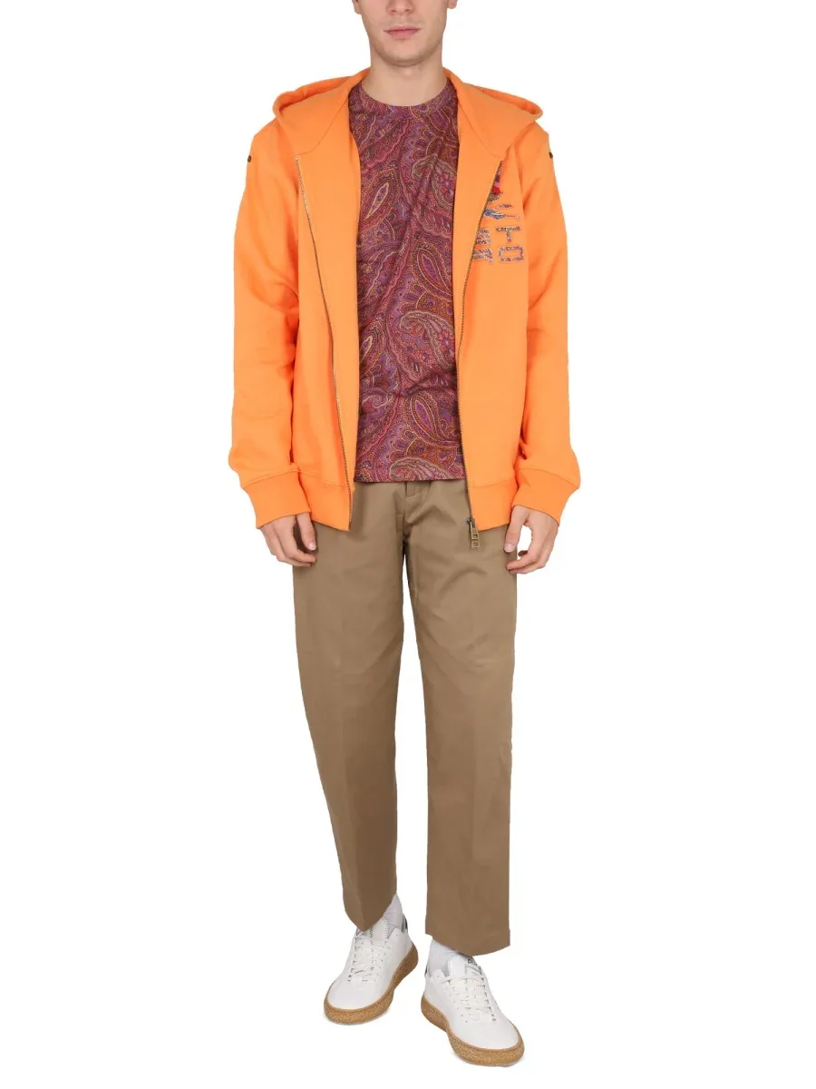 Zip Hooded Cotton Sweatshirt by ETRO