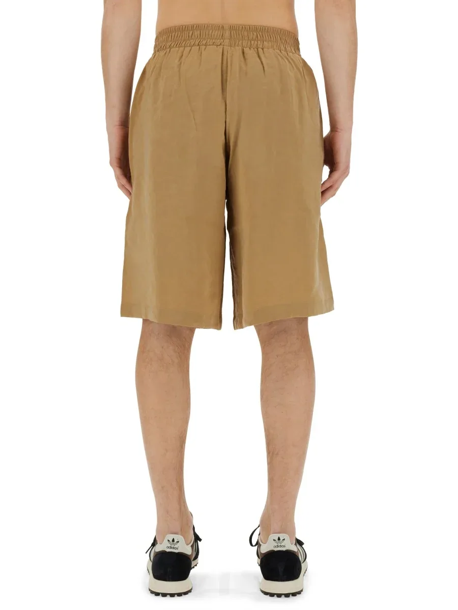 Logo-Embroidered Cupro-Polyester Bermuda Shorts by Family First