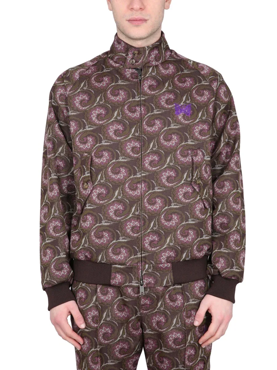 High-Collar Polyester Jacket by Baracuta