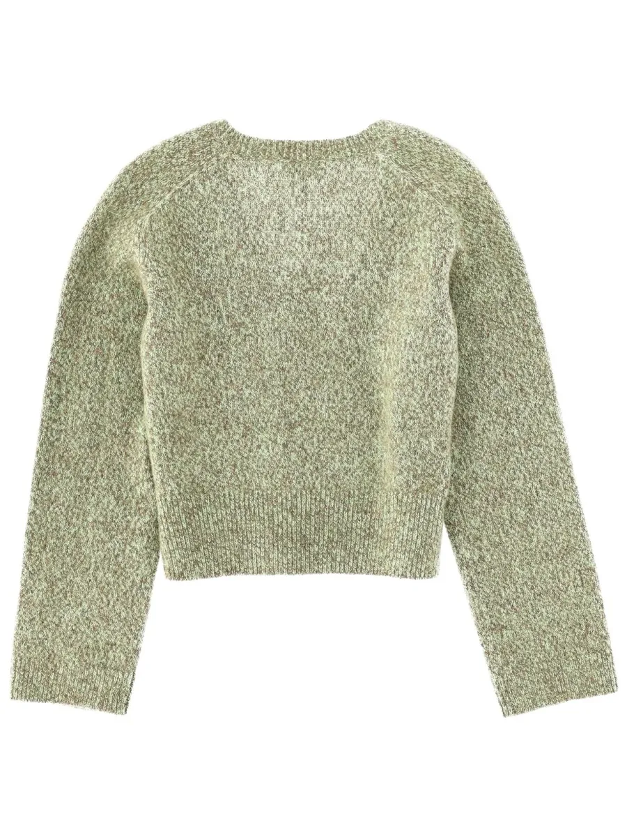 Wool-Blend V-Neck Sweater by Ganni