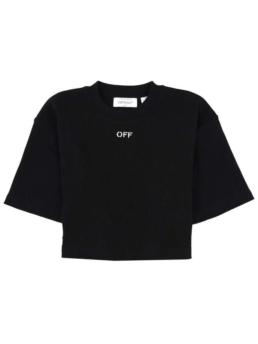 Cropped Logo T-Shirt by Off-White