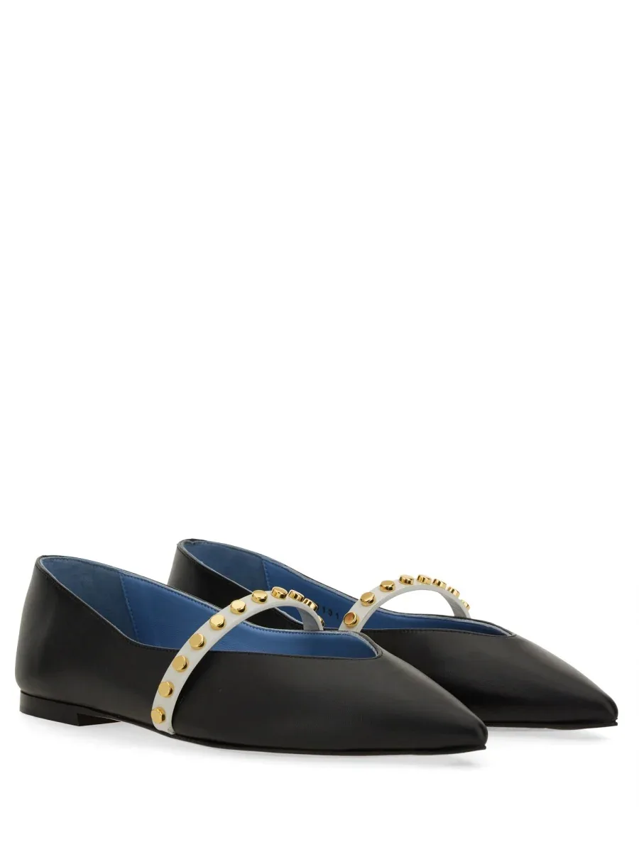 Lamb Leather Ballerina Flat by alexander mcqueen