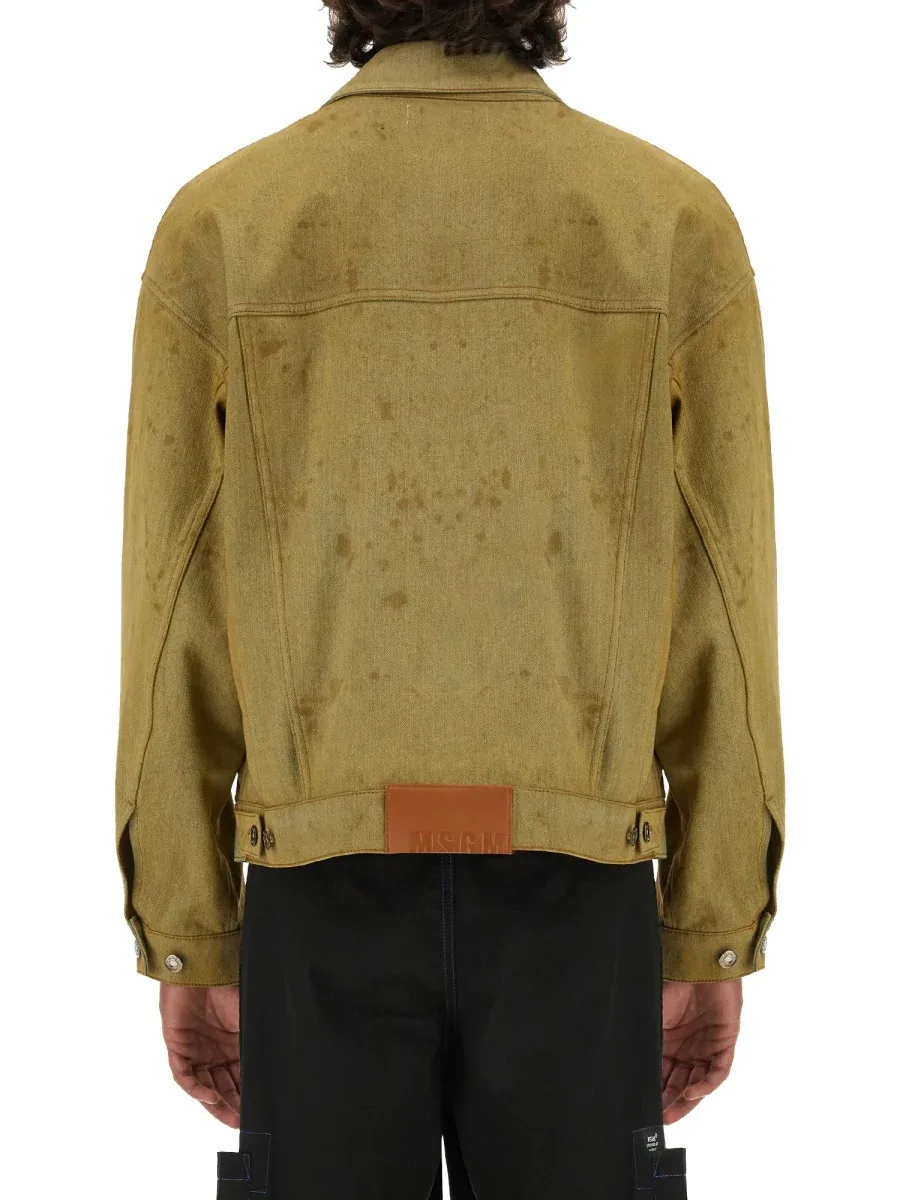 Tea-Dyed Cotton Jacket by MSGM