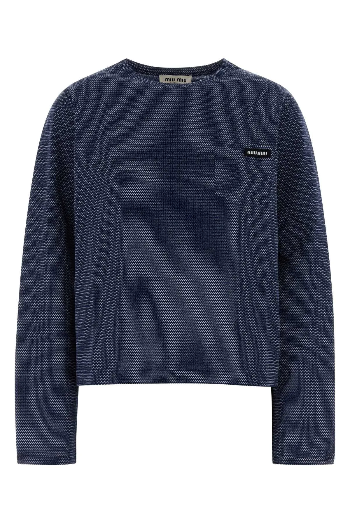 Two-tone Jersey T-shirt by Miu Miu