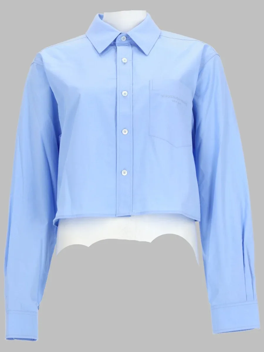 Logo-Embroidered Cotton Shirt by alexander wang