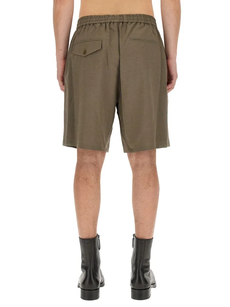 Pull-On Rayon Bermudas by Helmut Lang