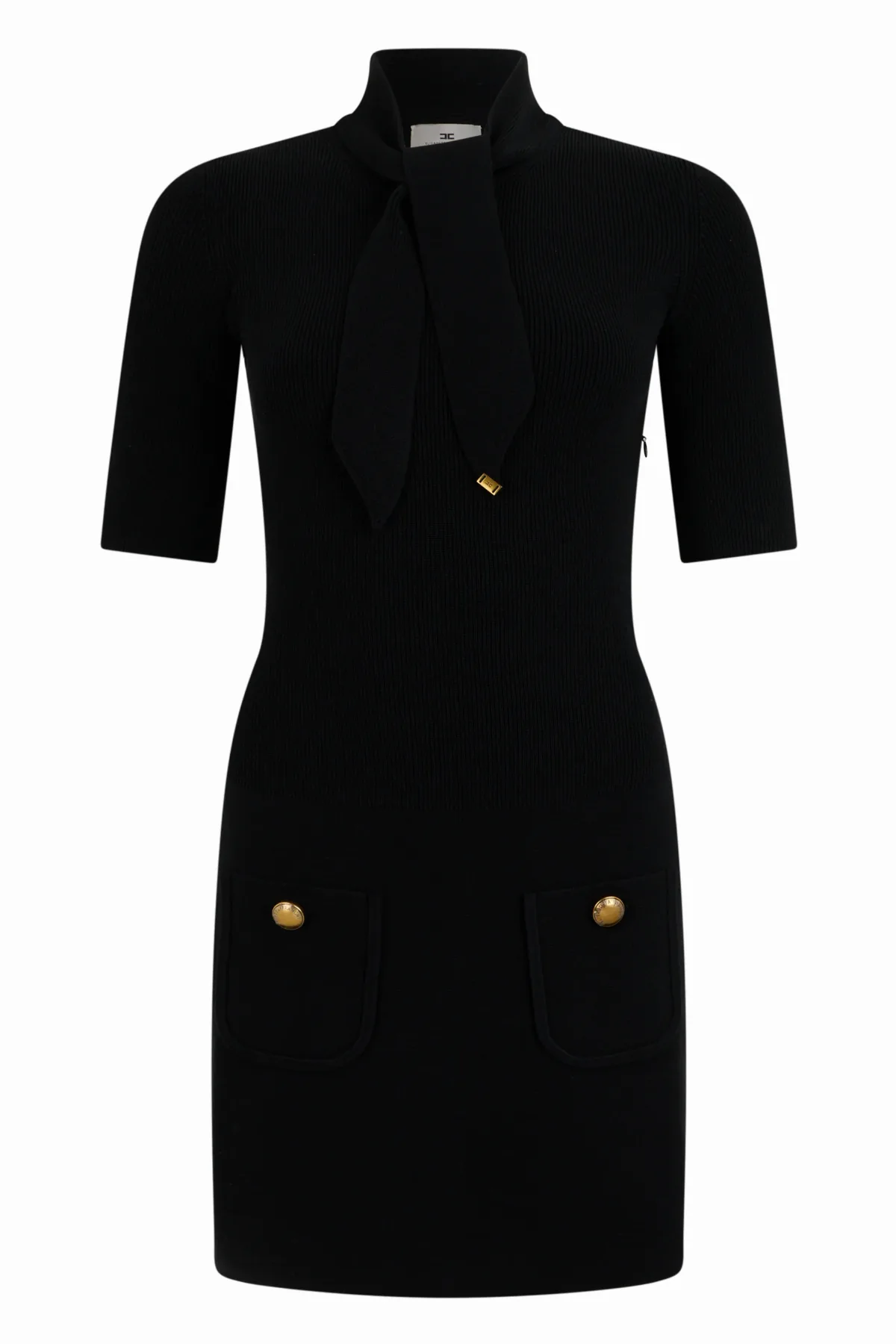Knitted with Removable Scarf Dress by Elisabetta Franchi