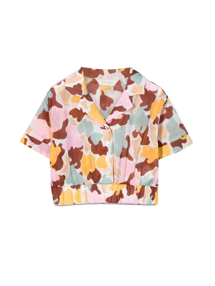 Camouflage-Print Cotton T-Shirt by Palm Angels