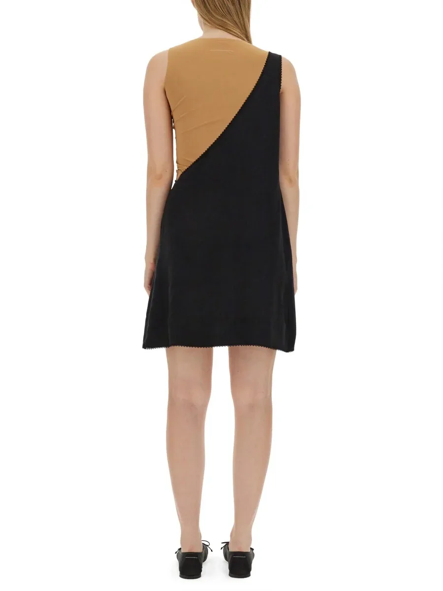 Viscose and Polyamide Blend Midi Dress by MM6 Maison Margiela