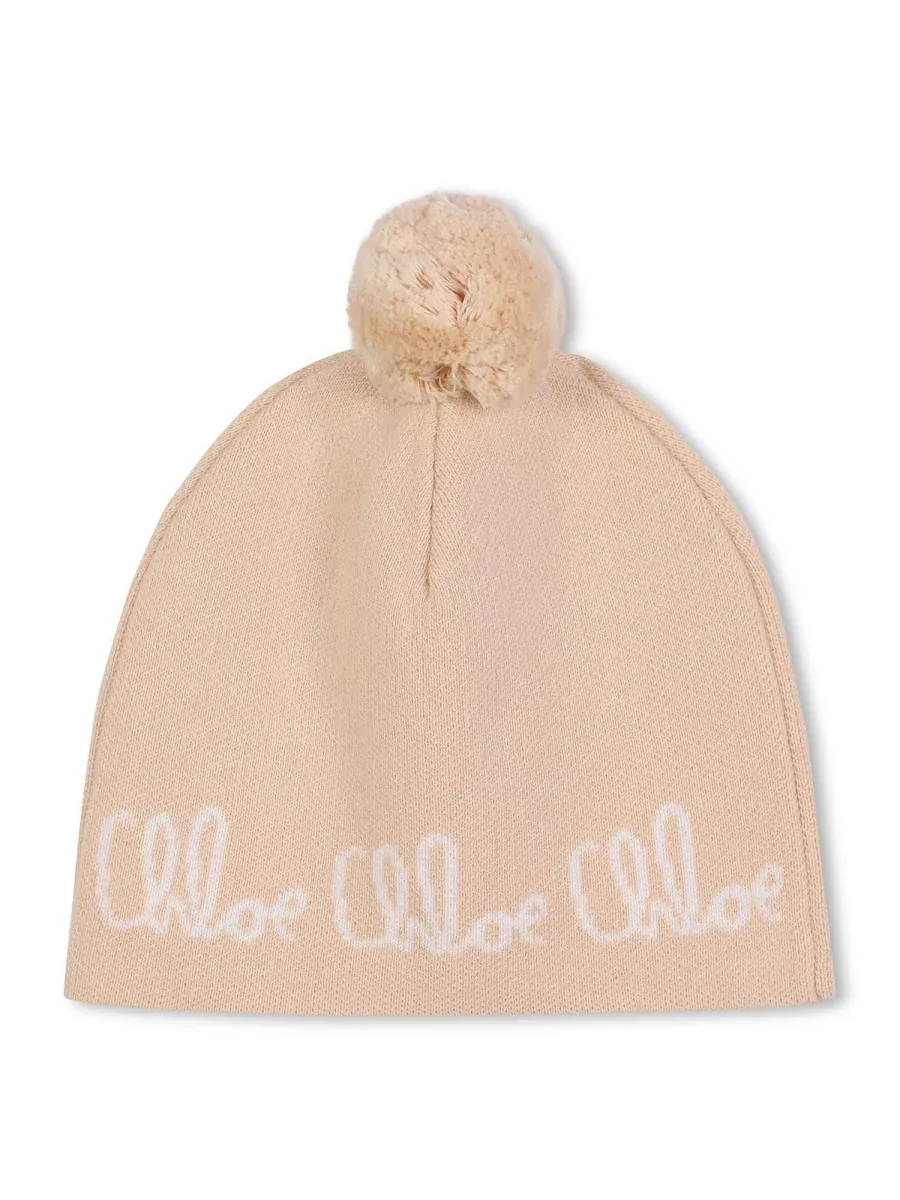 Logo Cotton-Wool Blend Beanie by Chloé
