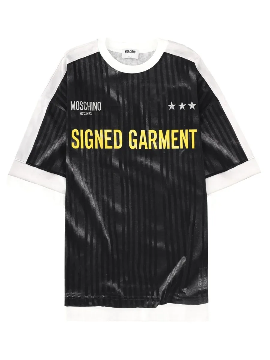 Signed Garment Cotton T-Shirt by Moschino