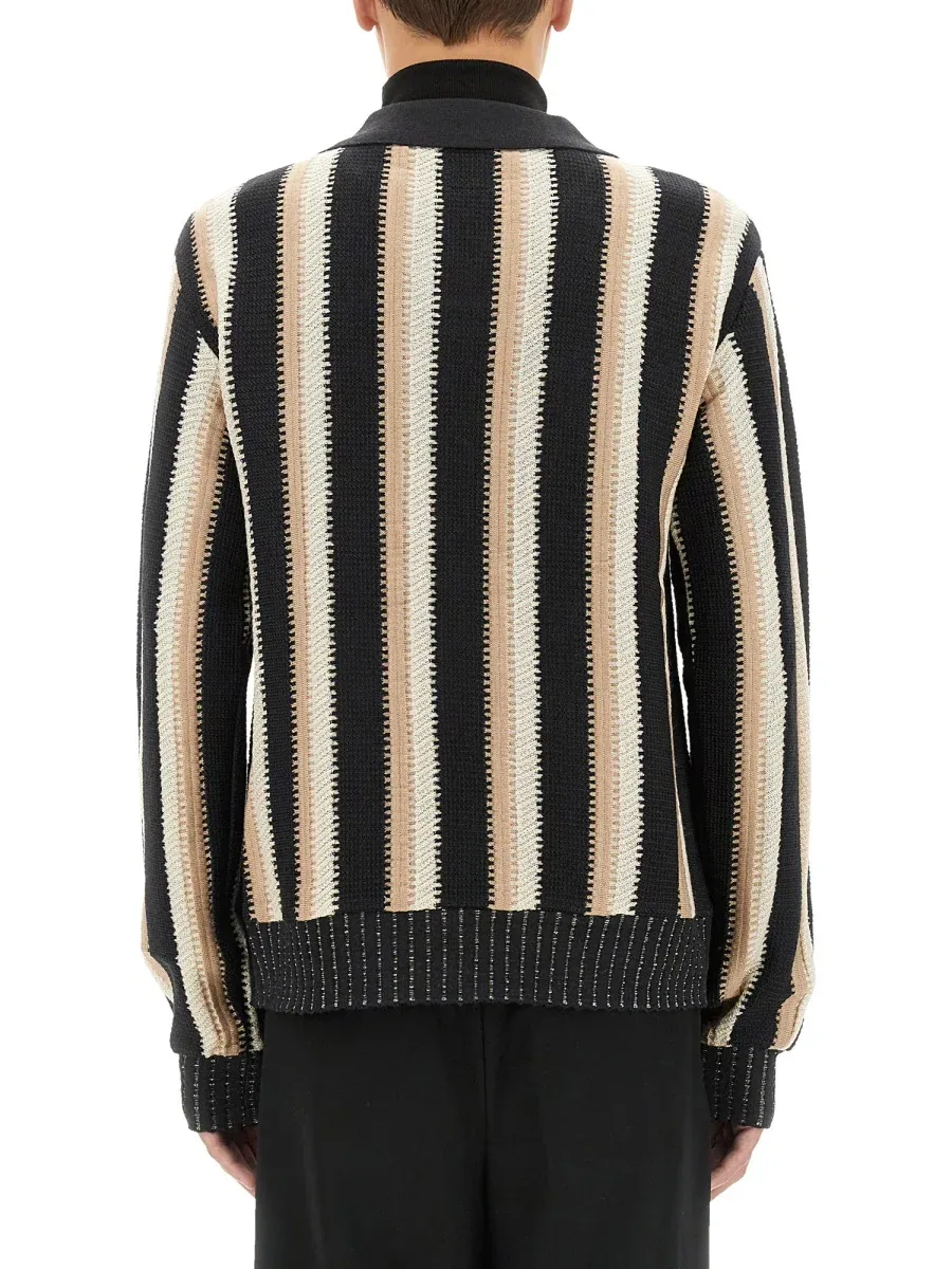 Acrylic-Wool Blend Knit Sweater