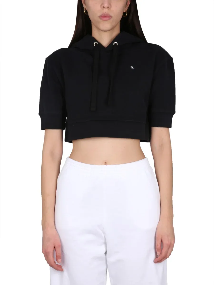 Logo-Embroidered Cotton Sweatshirt by Raf Simons