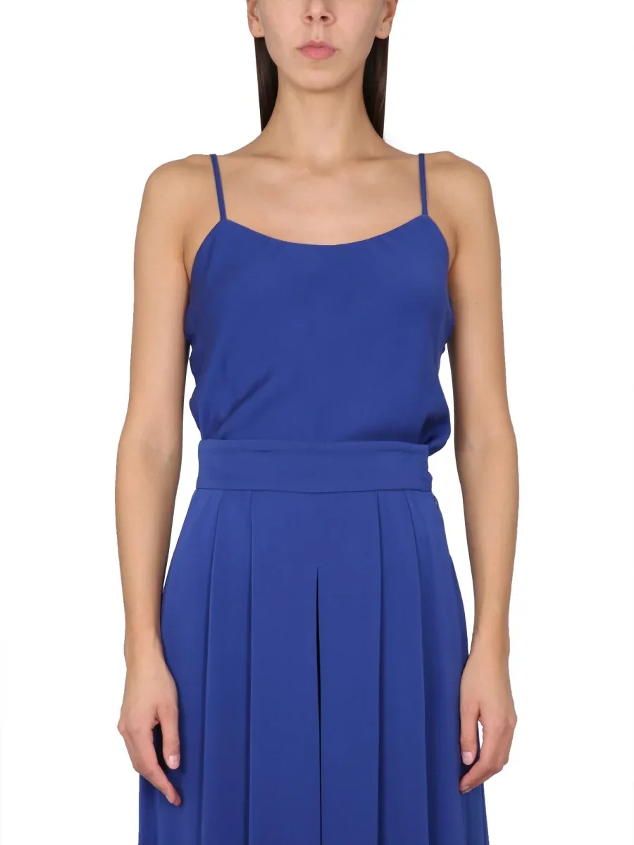 Silk Charmeuse Tuxedo Blouse by Max Mara