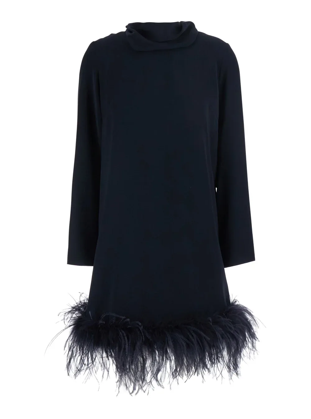 Feather-Trim Tech Fabric Dress by P.A.R.O.S.H.