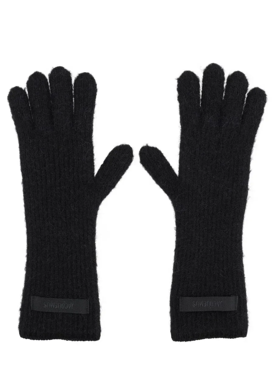 Logo Alpaca Wool Gloves by Jacquemus