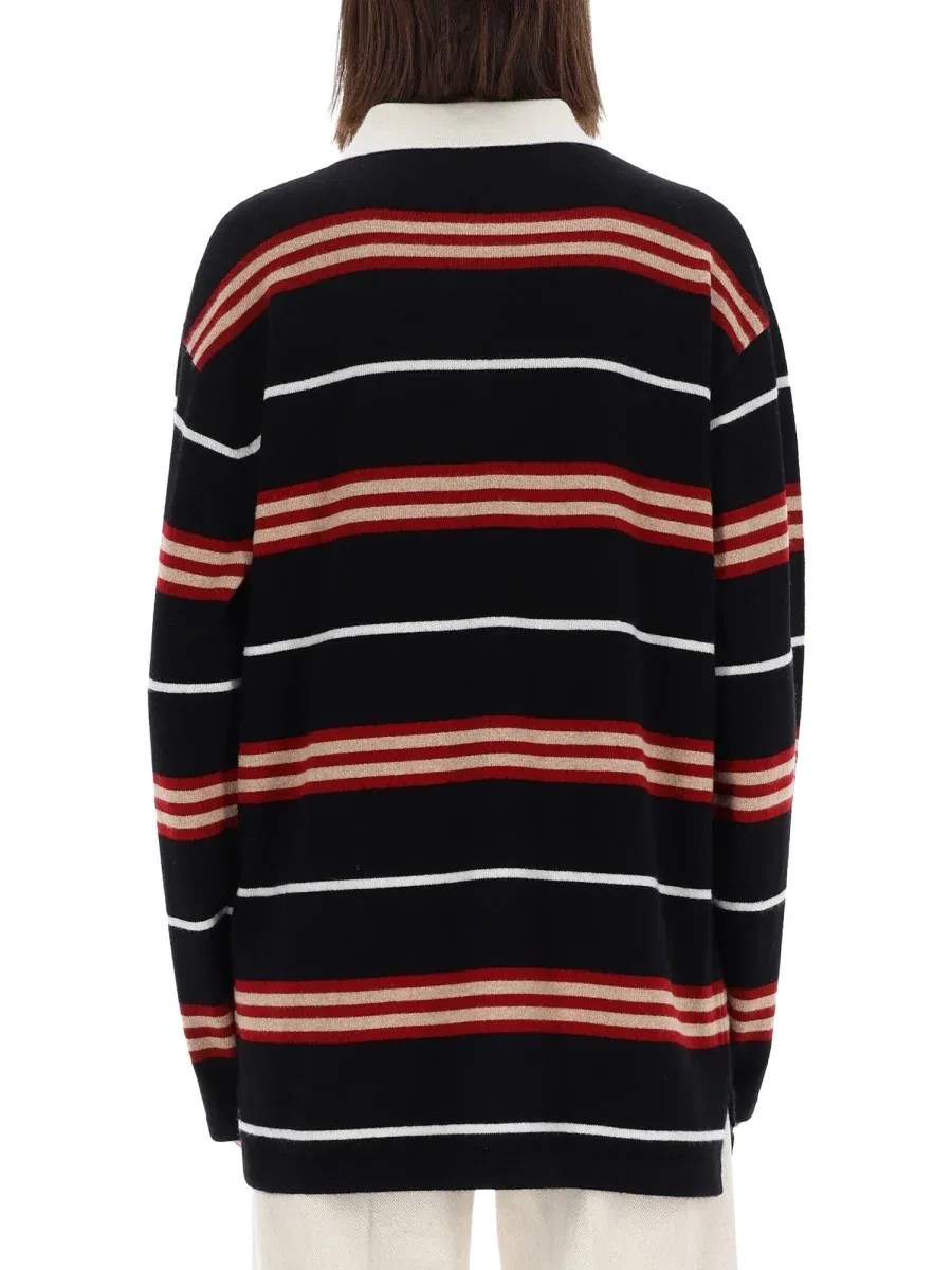 Striped Cashmere Polo Shirt by Guest In Residence