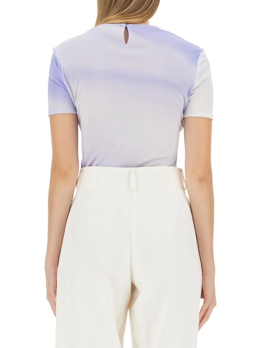 Logo-Embellished Viscose T-Shirt by Jil Sander