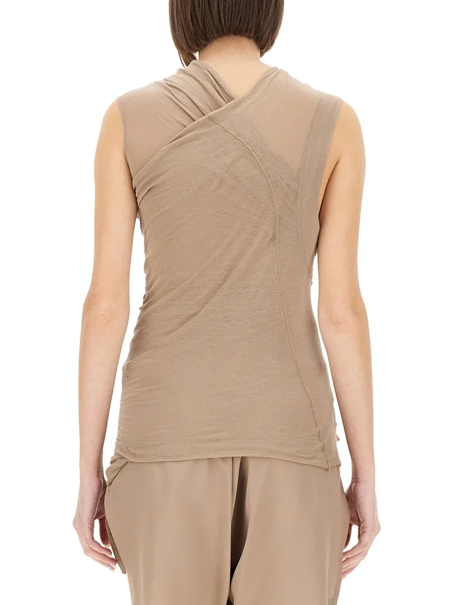 Crossover Cotton Blouse by Rick Owens