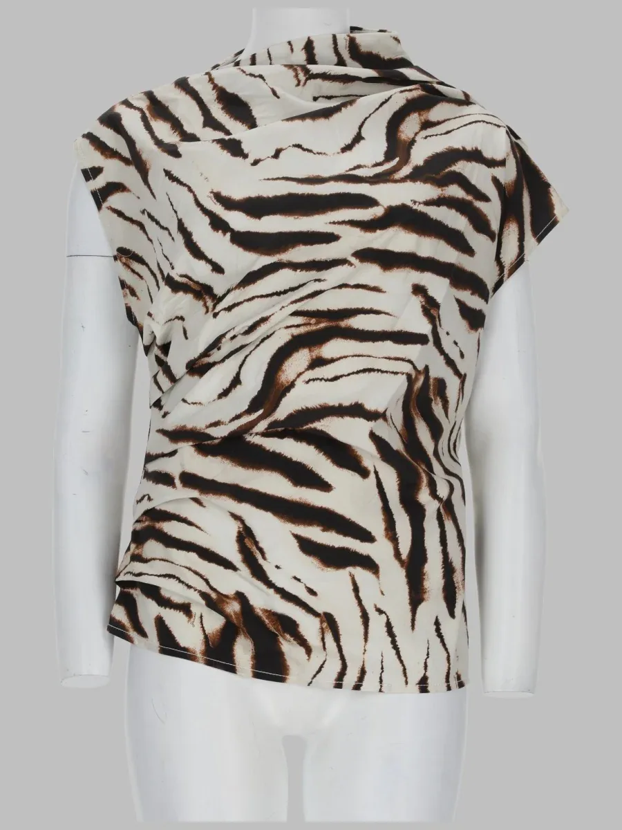 Organic Cotton Animal Print Top by Ganni