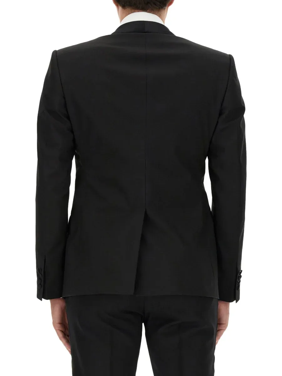 Virgin Wool Shawl Collar Blazer by Dolce & Gabbana