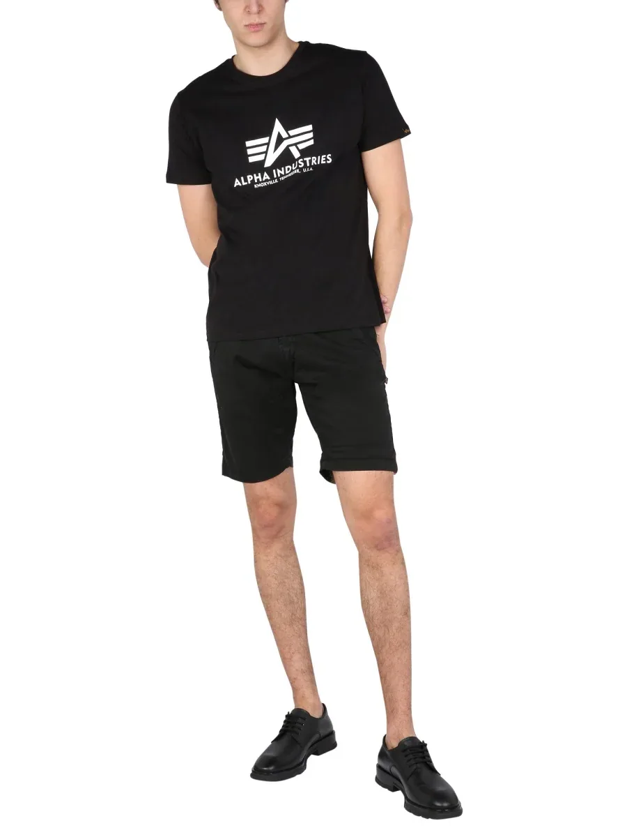 Logo-Embroidered Bermuda Shorts by alpha industries