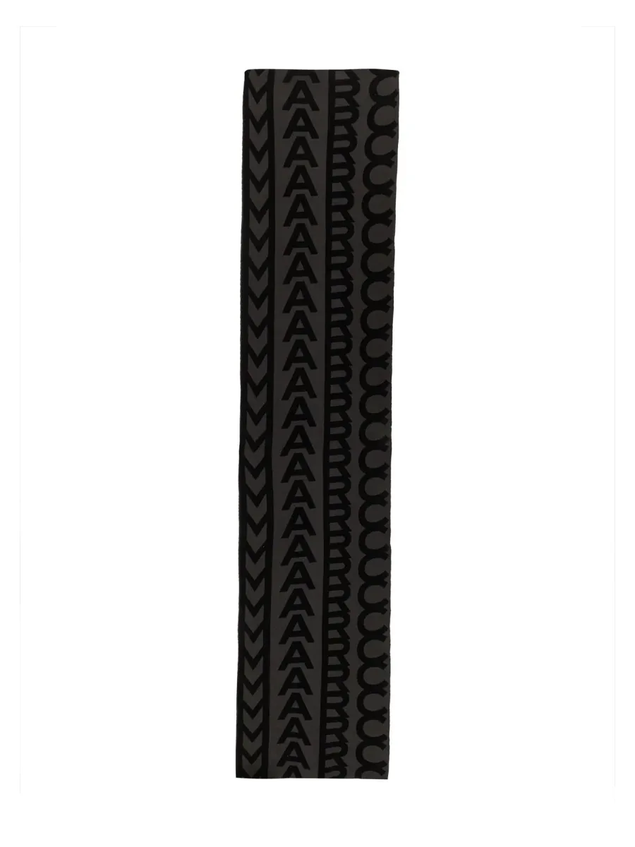 Monogram Knit Wool Scarf by Marc Jacobs