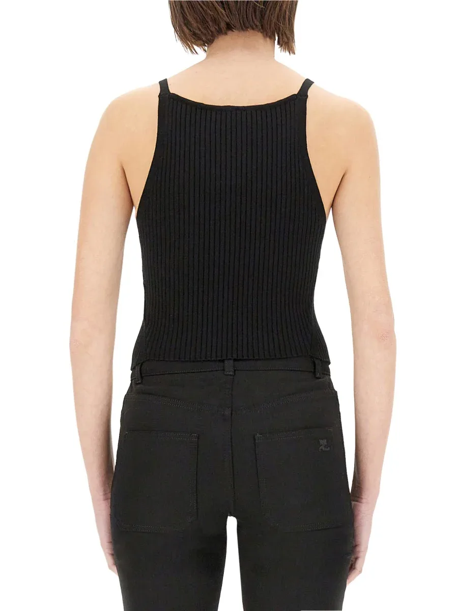 Ribbed Viscose Tank Top by CourrèGes
