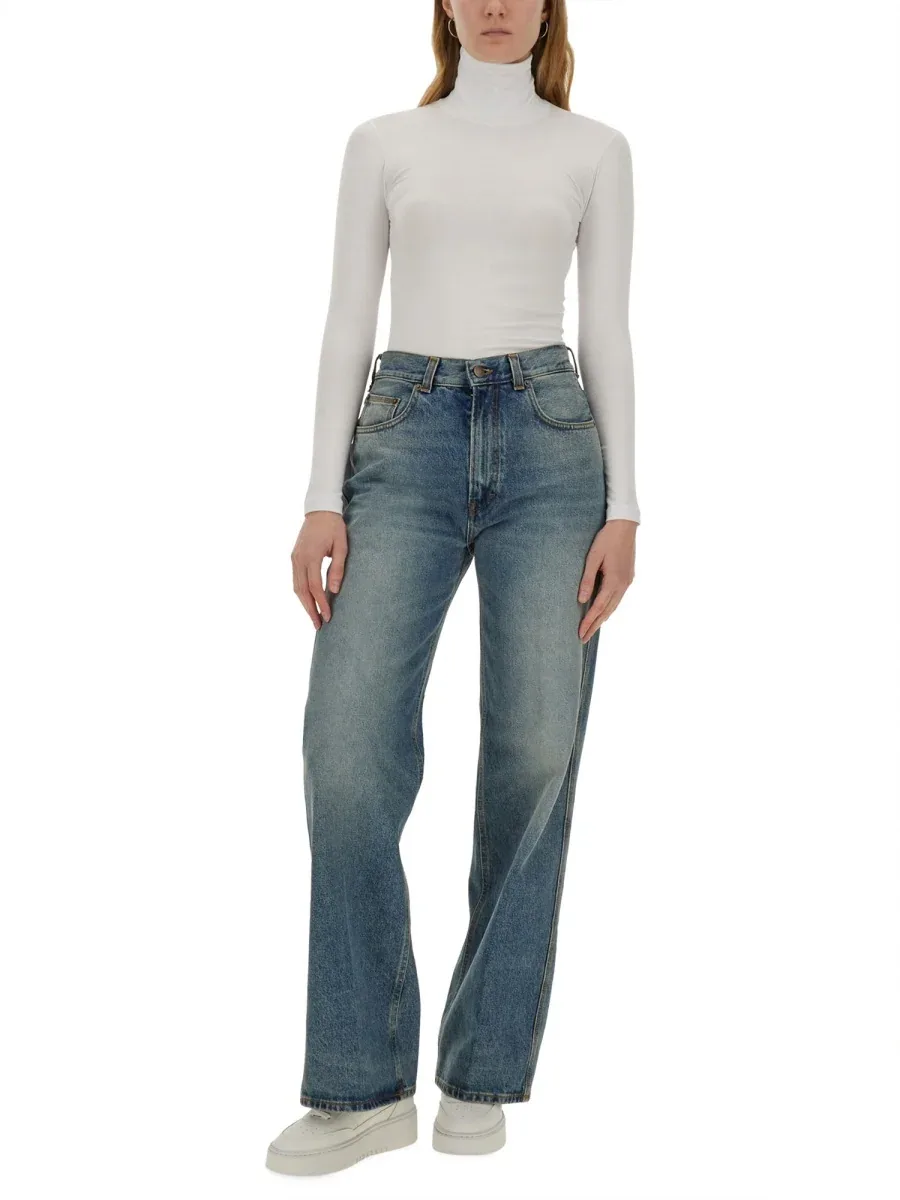 Wide Fit Cotton Jeans by Haikure