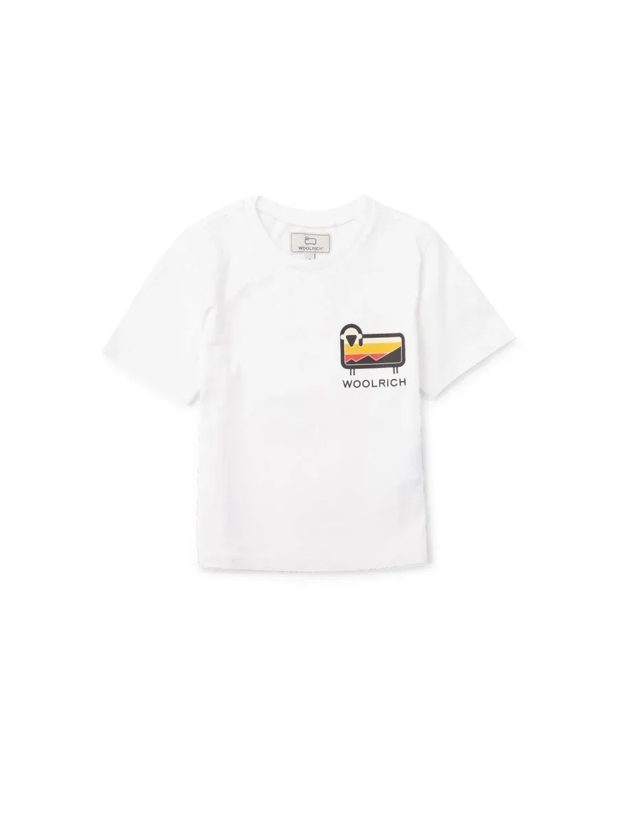 Sheep Motif Cotton T-Shirt by Woolrich