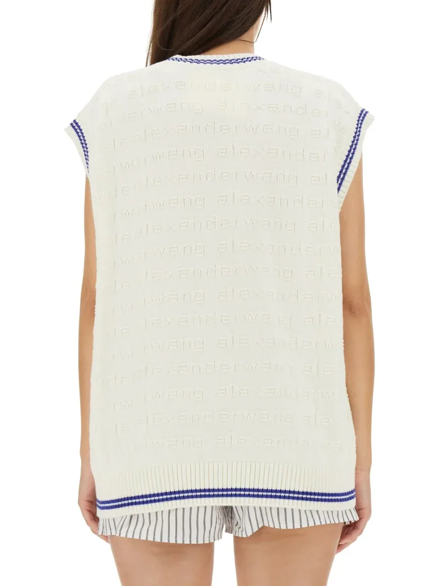 V-Neck Cotton Vest by alexander wang