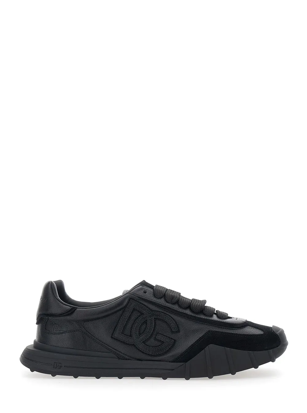 Logo-Patch Leather Sneakers by Dolce & Gabbana