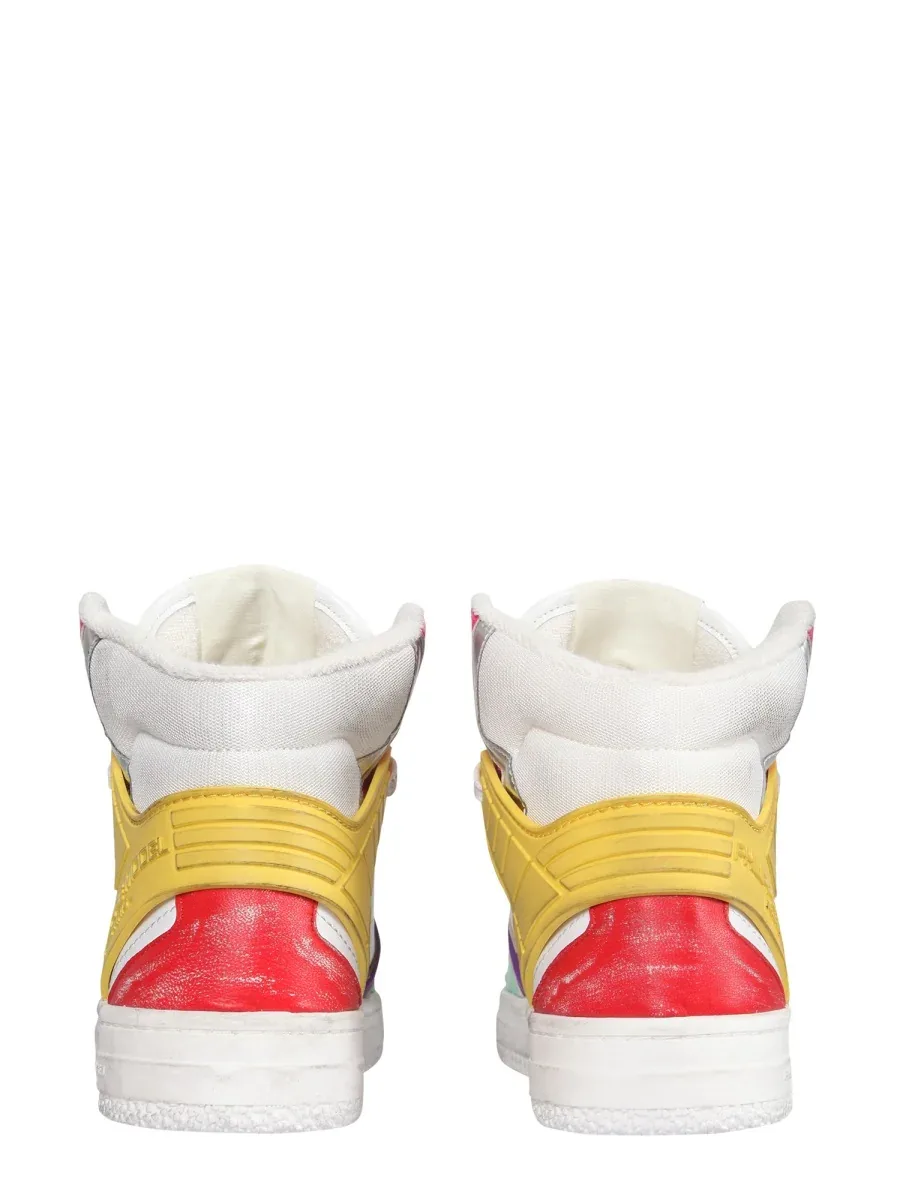 Multicolour Leather-Nylon Sneakers by Philippe Model Paris