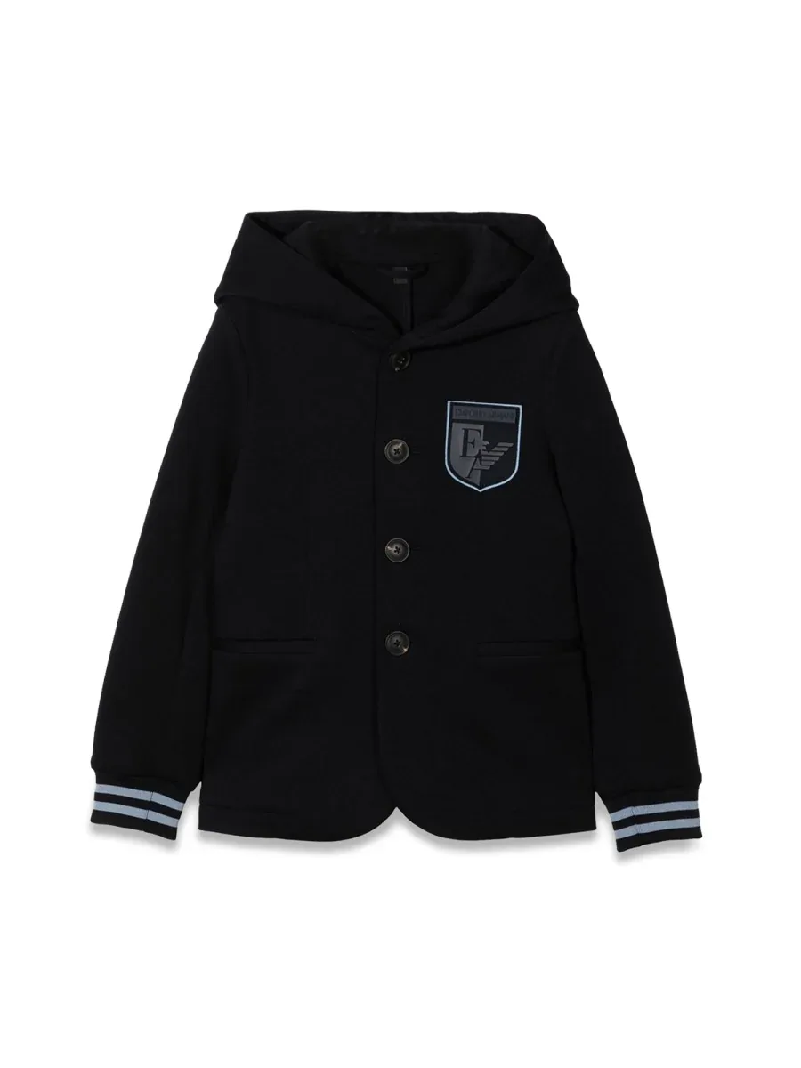 Logo Cotton Blend Jacket by Emporio Armani