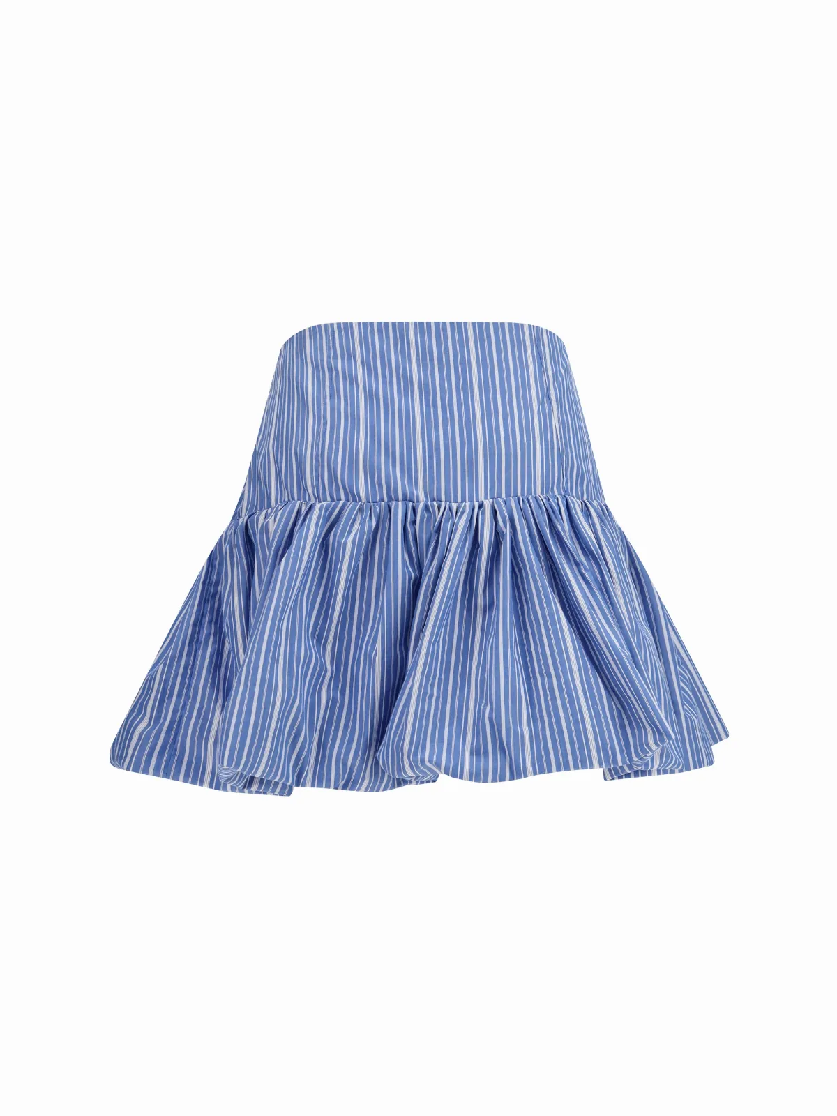 Striped Balloon Mini Skirt by Ganni