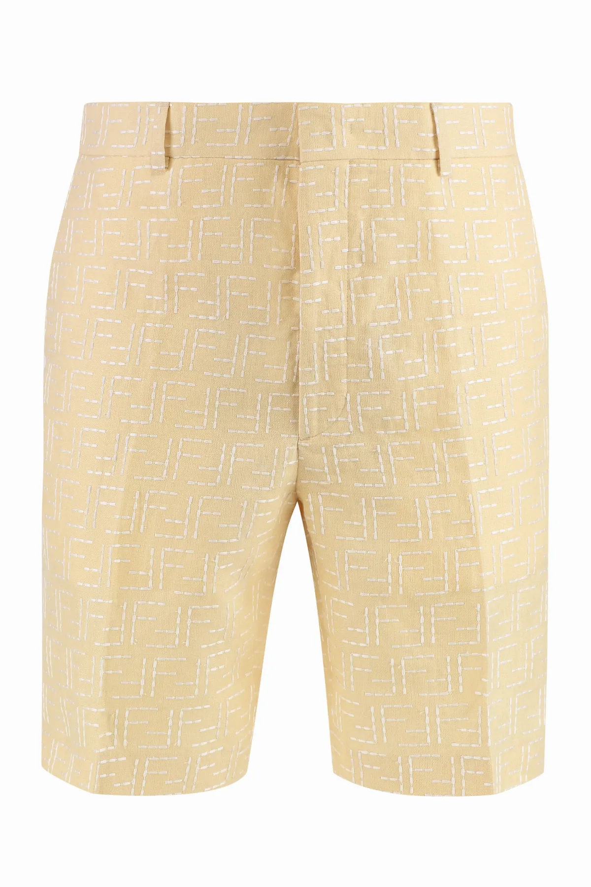 Linen-Cotton Bermuda Shorts by Fendi